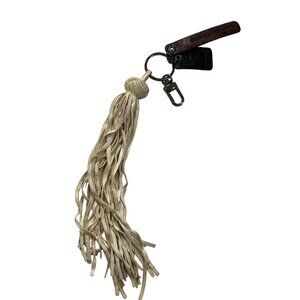 Diane von Furstenberg Tassel Keychain in Cream